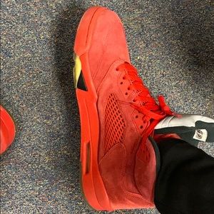 Air jordan 5 retro suede red